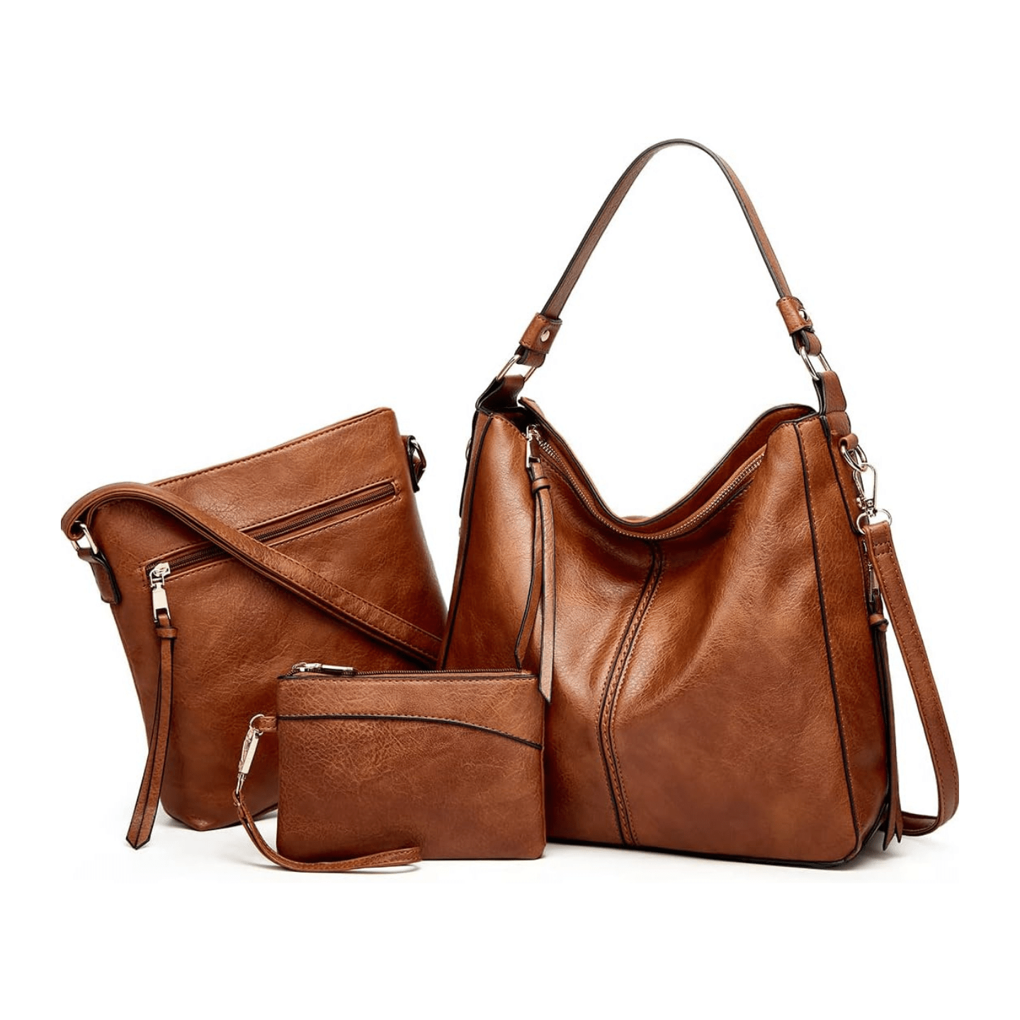 Najat | Brown Leather Crossbody Bag