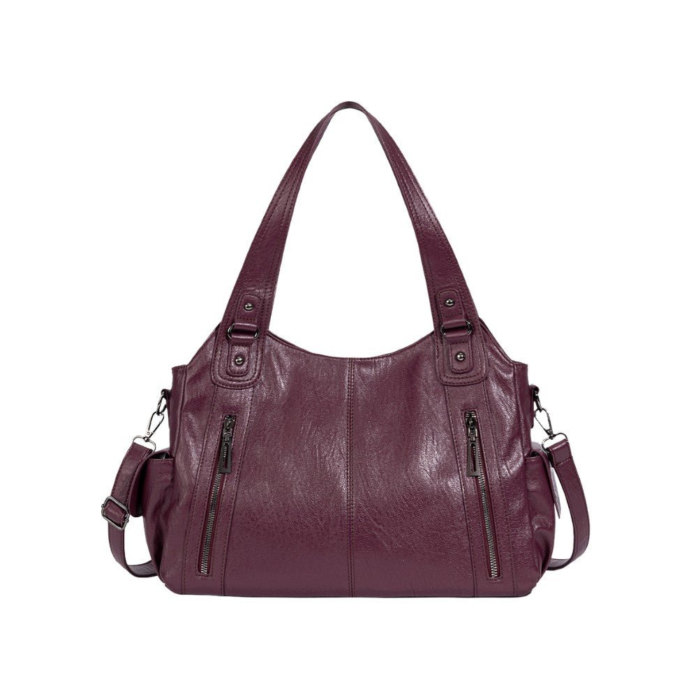 Émeline | Burgundy Leather Crossbody Bag