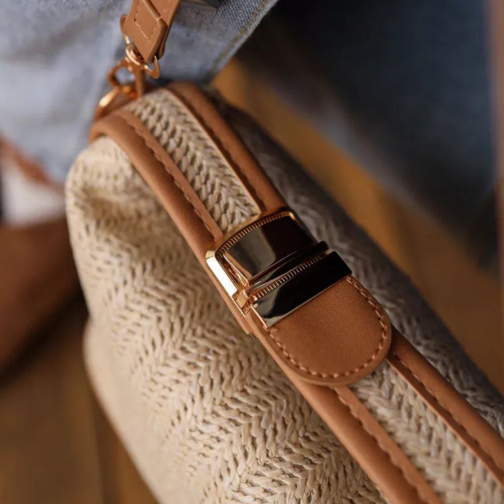 Straw crossbody bag