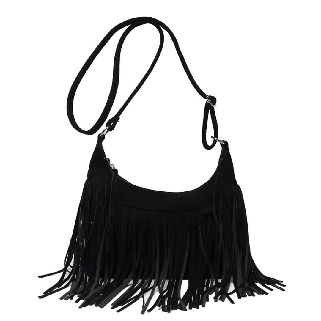 Brown Suede Crossbody Bag