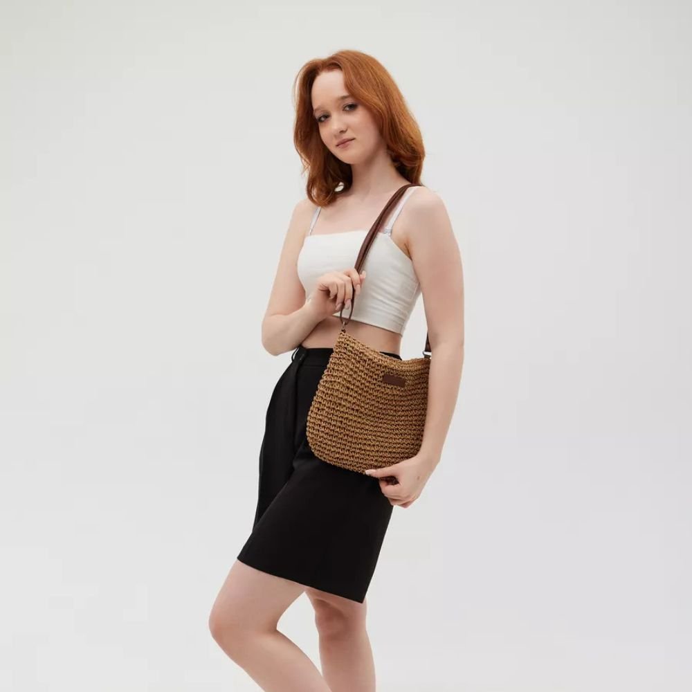 Straw Crossbody Shoulder Bag
