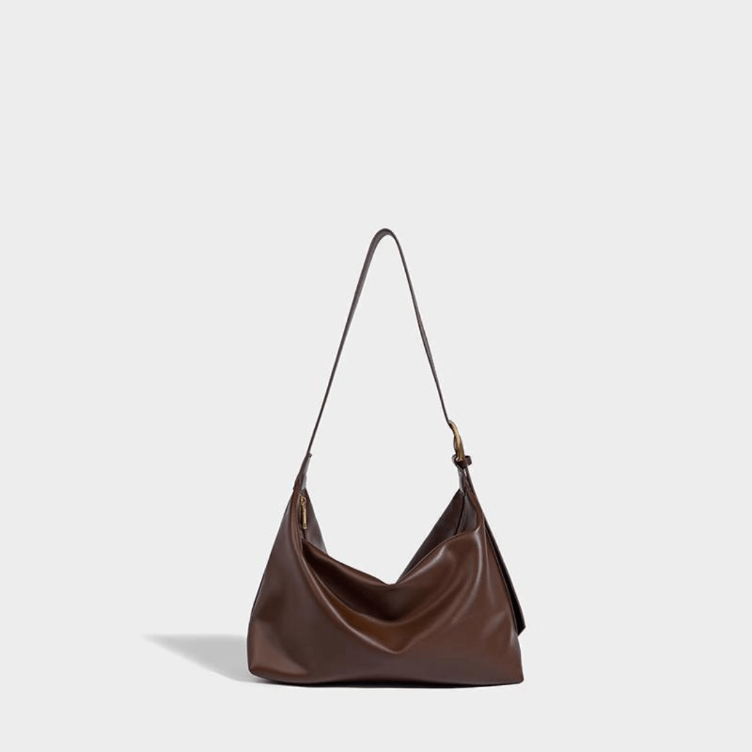 Mélanie | Brown Crescent Crossbody Bag