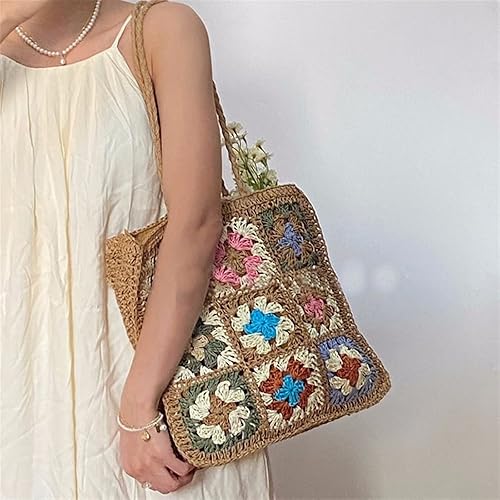 Straw shoulder bag