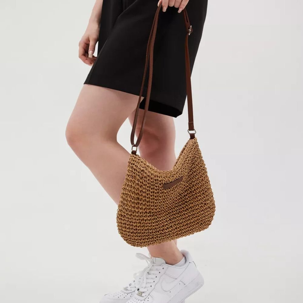 Stéphanie | Straw Crossbody Shoulder Bag