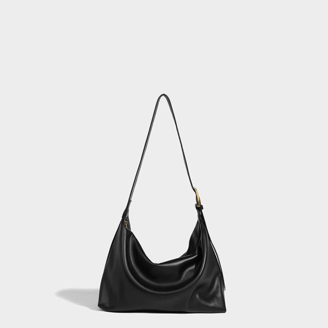 Brown Crescent Crossbody Bag