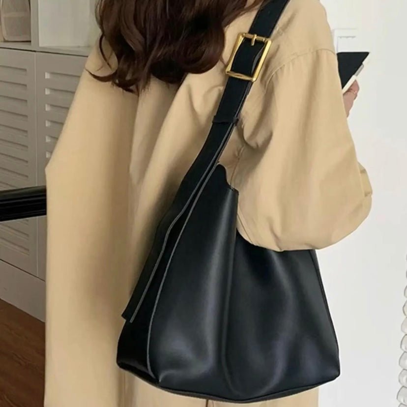 Brown Bucket Crossbody Bag