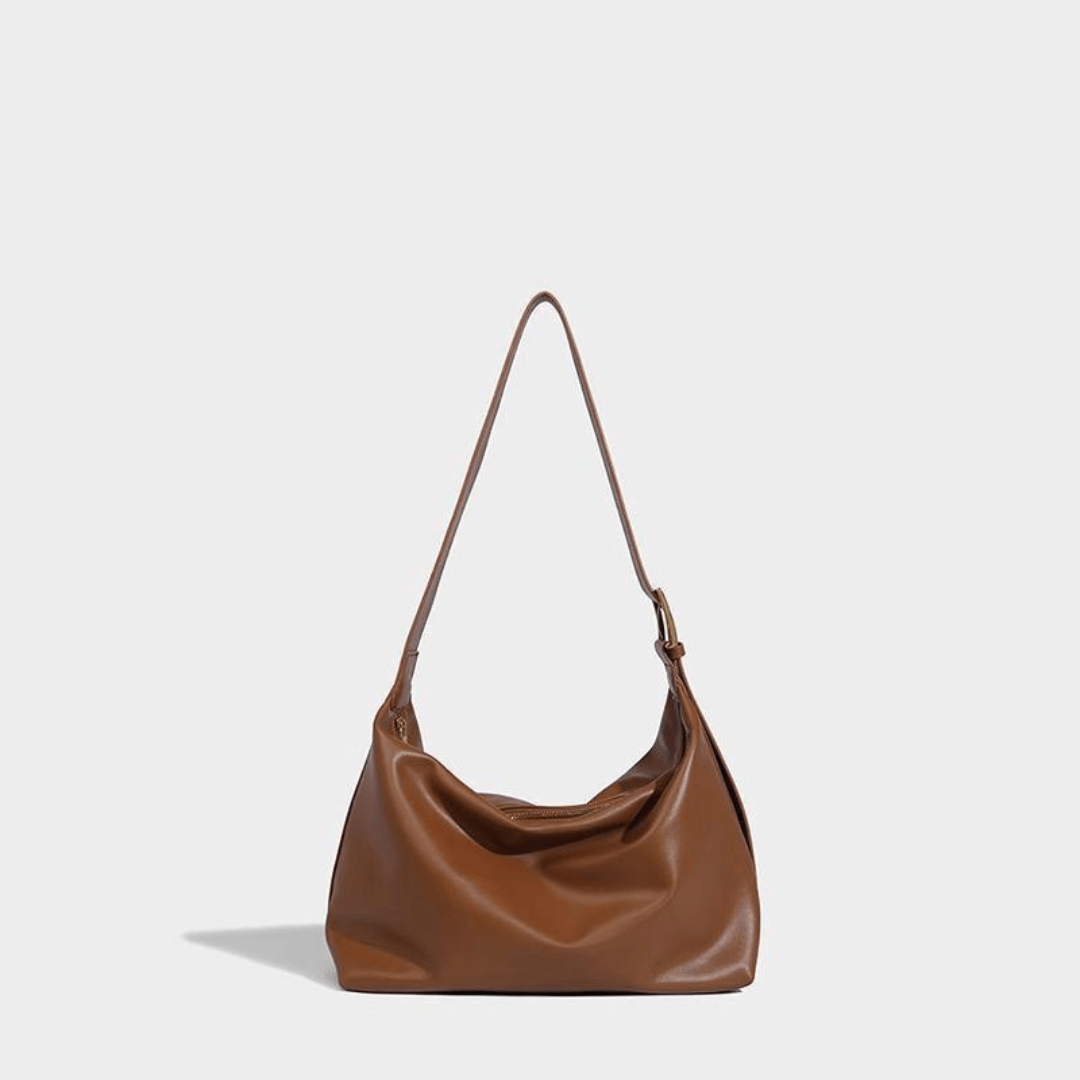 Mélanie | Brown Crescent Crossbody Bag