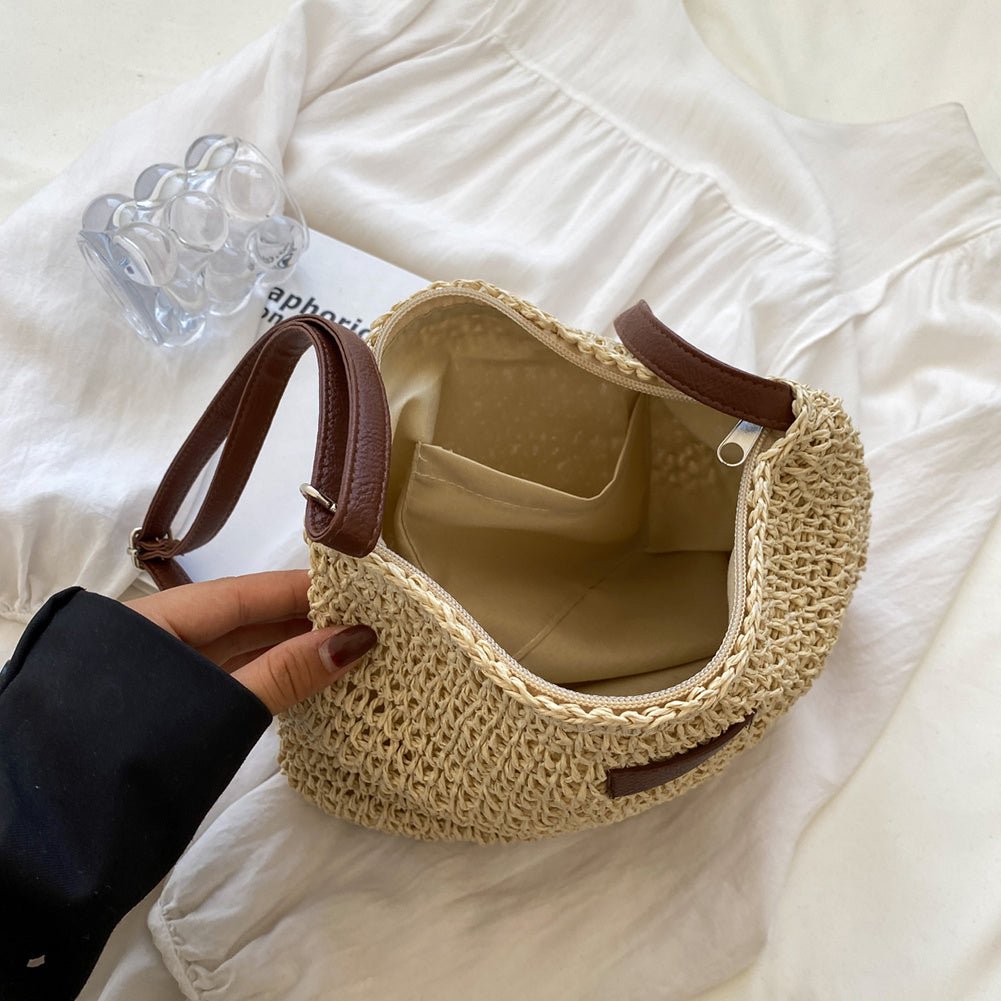 Straw Crossbody Shoulder Bag