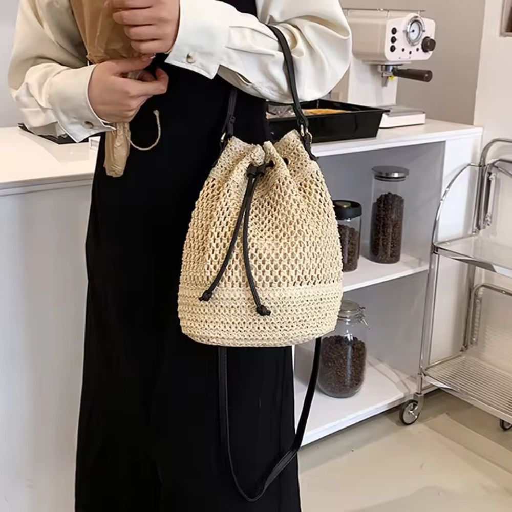 Straw Bucket Bag