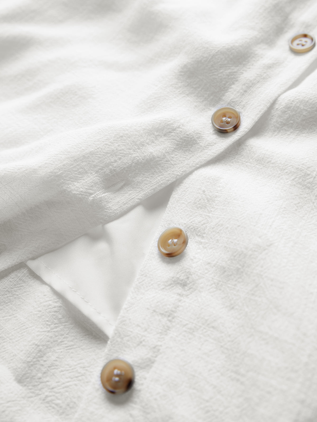 Charming Linen Mini Dress in Soft Plain Design