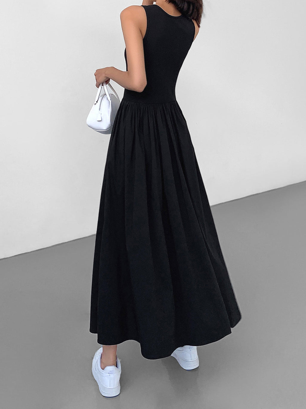 Casual Crew Neck Long Sleeve Dress for Leisure