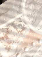 Sheer Lace Mesh Floral Corset Crop Top