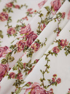 Rosebud Patterned Midi Dress in Floral Design