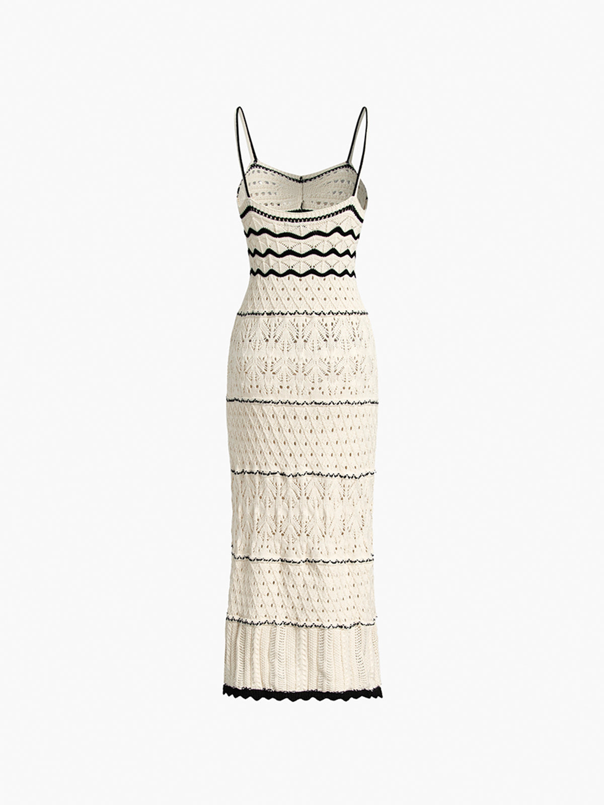 Paros Crochet Eyelet Semi-Sheer Midi Dress