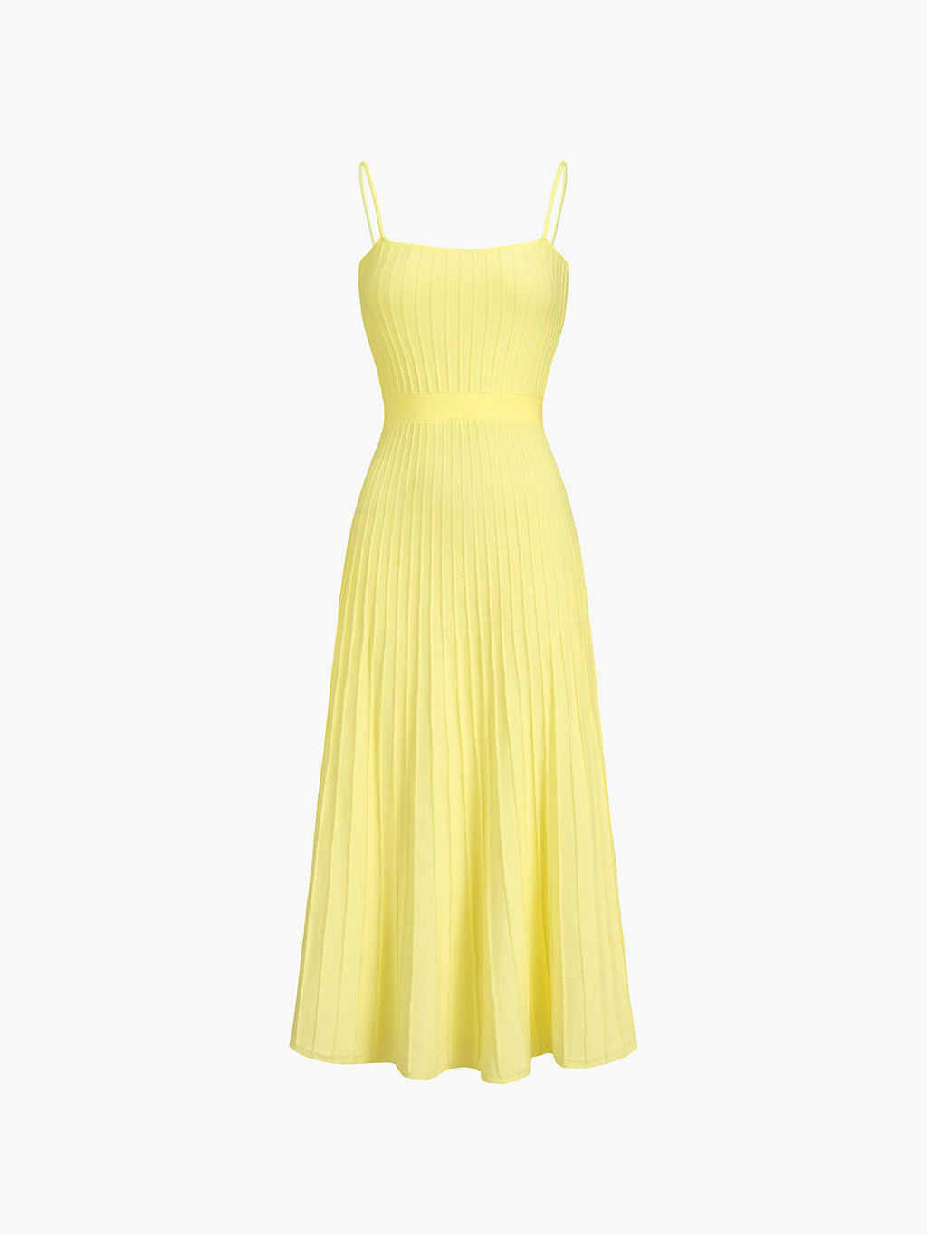 Ribbed Midi-Length Summer Dress