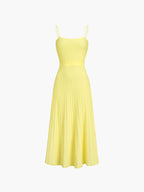 Ribbed Midi-Length Summer Dress
