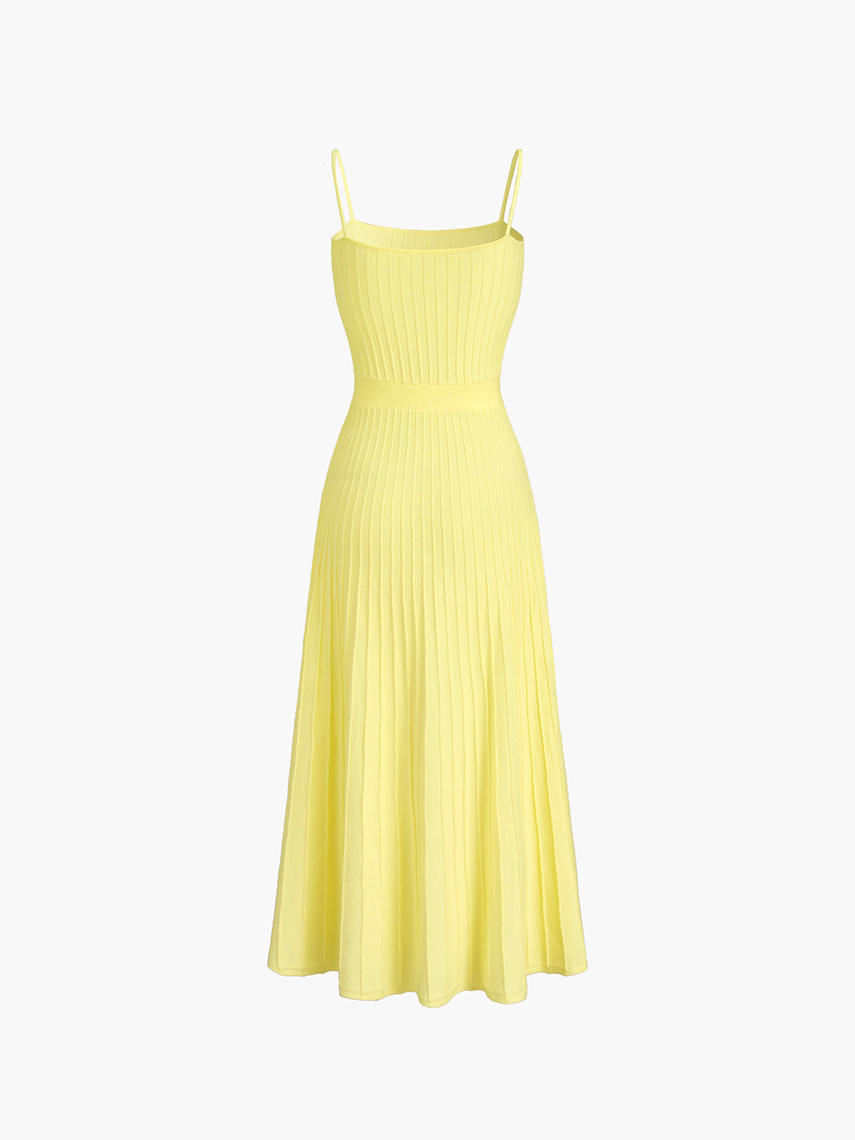 Midi Ribbed Sundress with Adjustable Straps