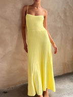 Ribbed Midi Dress for Casual Outings