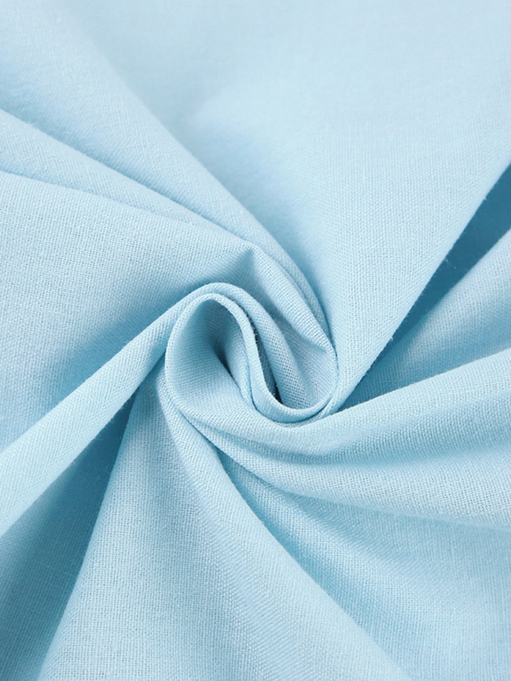Linen-Cotton Midi Dress with Front Tie Detail