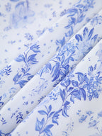 Forget Me Not Floral Zippered Pocket Long Dress