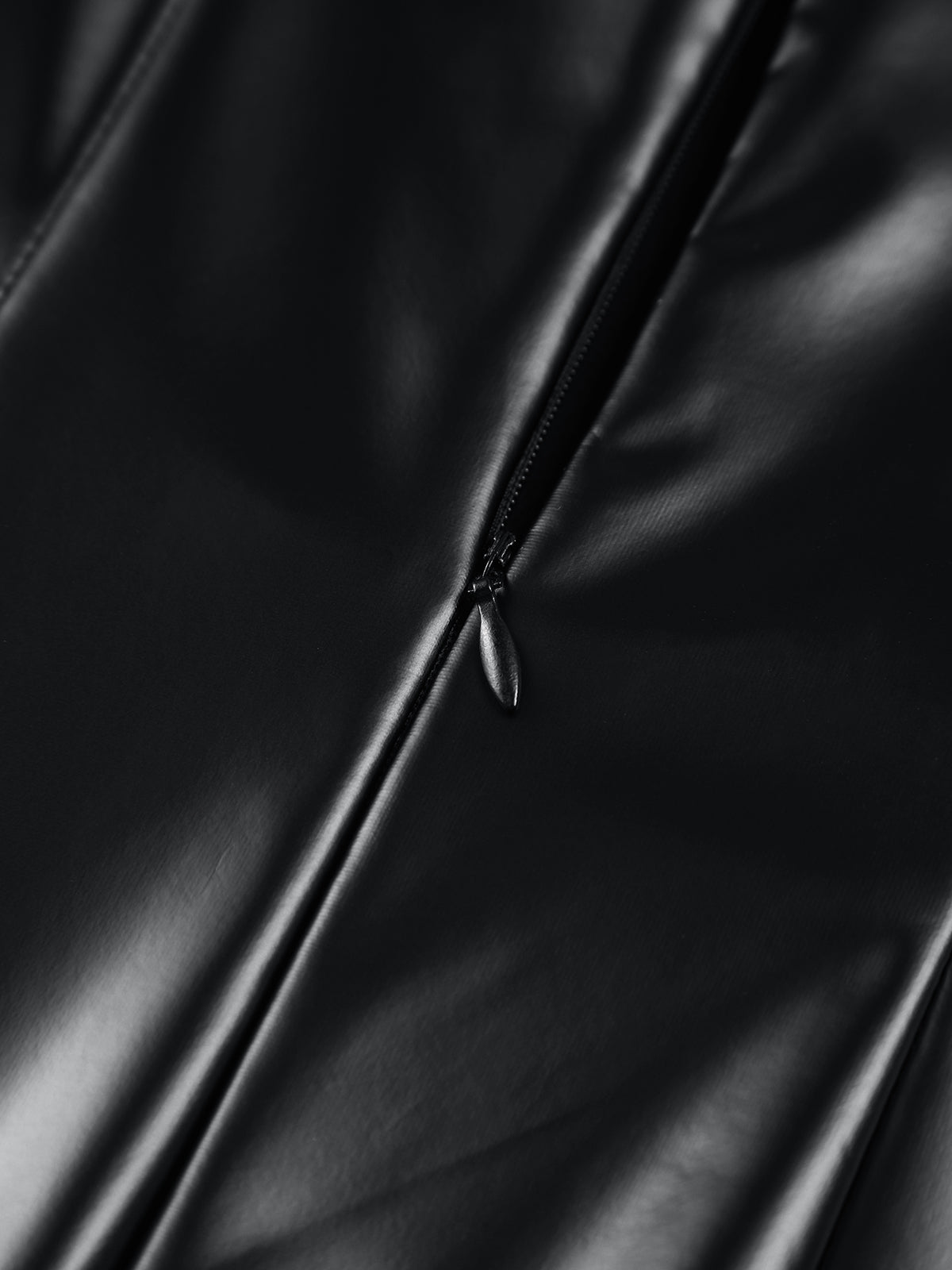 Chic Faux Leather Midi Dress with Bodycon Fit