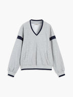 Contrast-Edged Cozy Oversized Sweatshirt