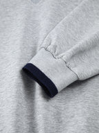 Contrast-Edged Cozy Oversized Sweatshirt