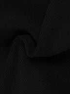 Square Neck Long Sleeve Knit Top with Trim