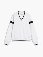 Contrast-Edged Cozy Oversized Sweatshirt