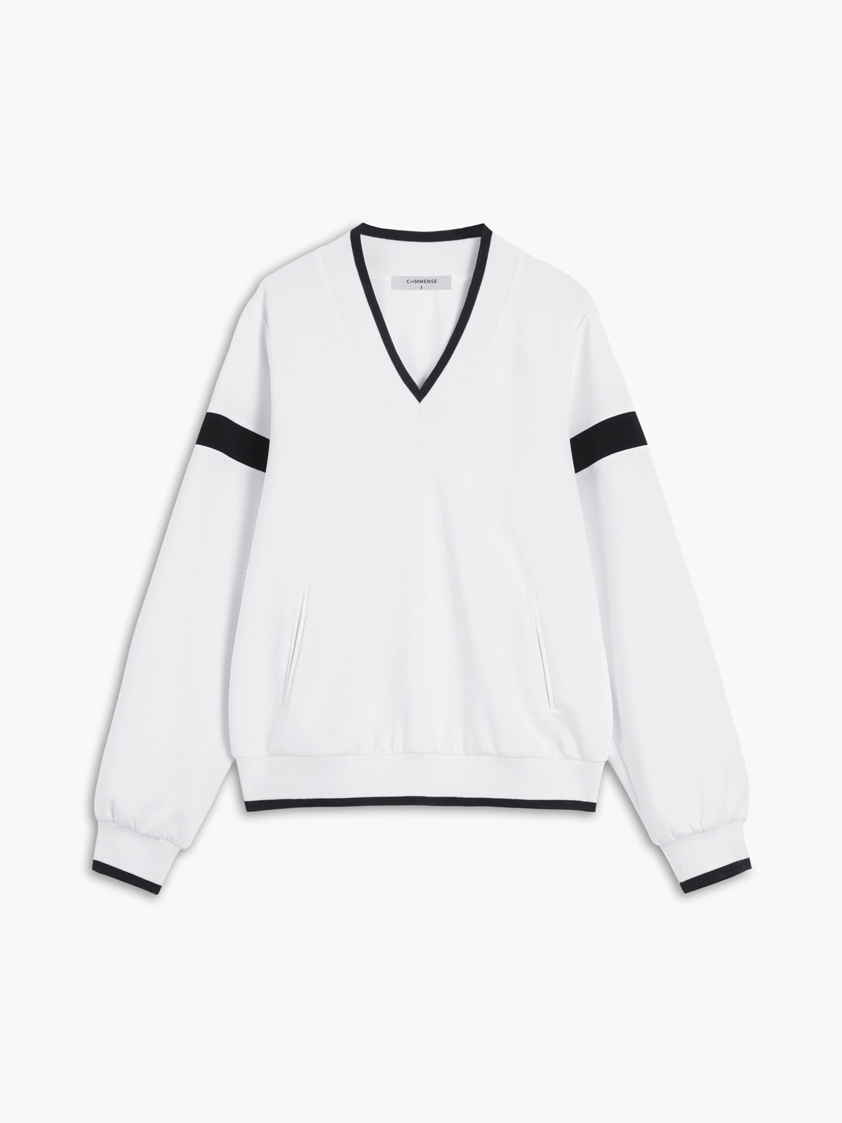 Contrast-Edged Cozy Oversized Sweatshirt