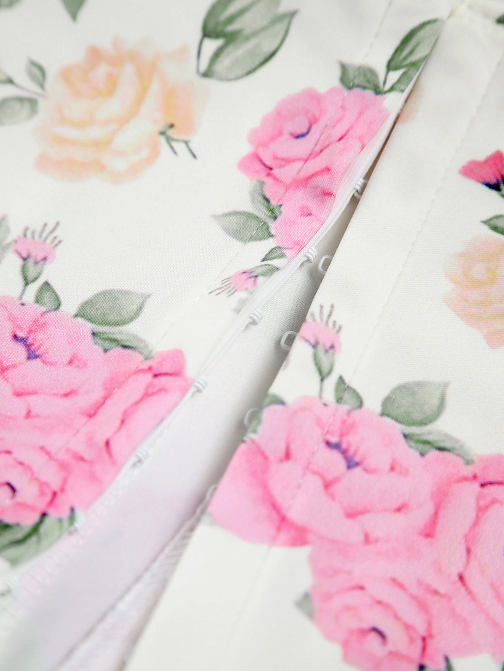 Floral Heart-Shaped Neckline Corset Top