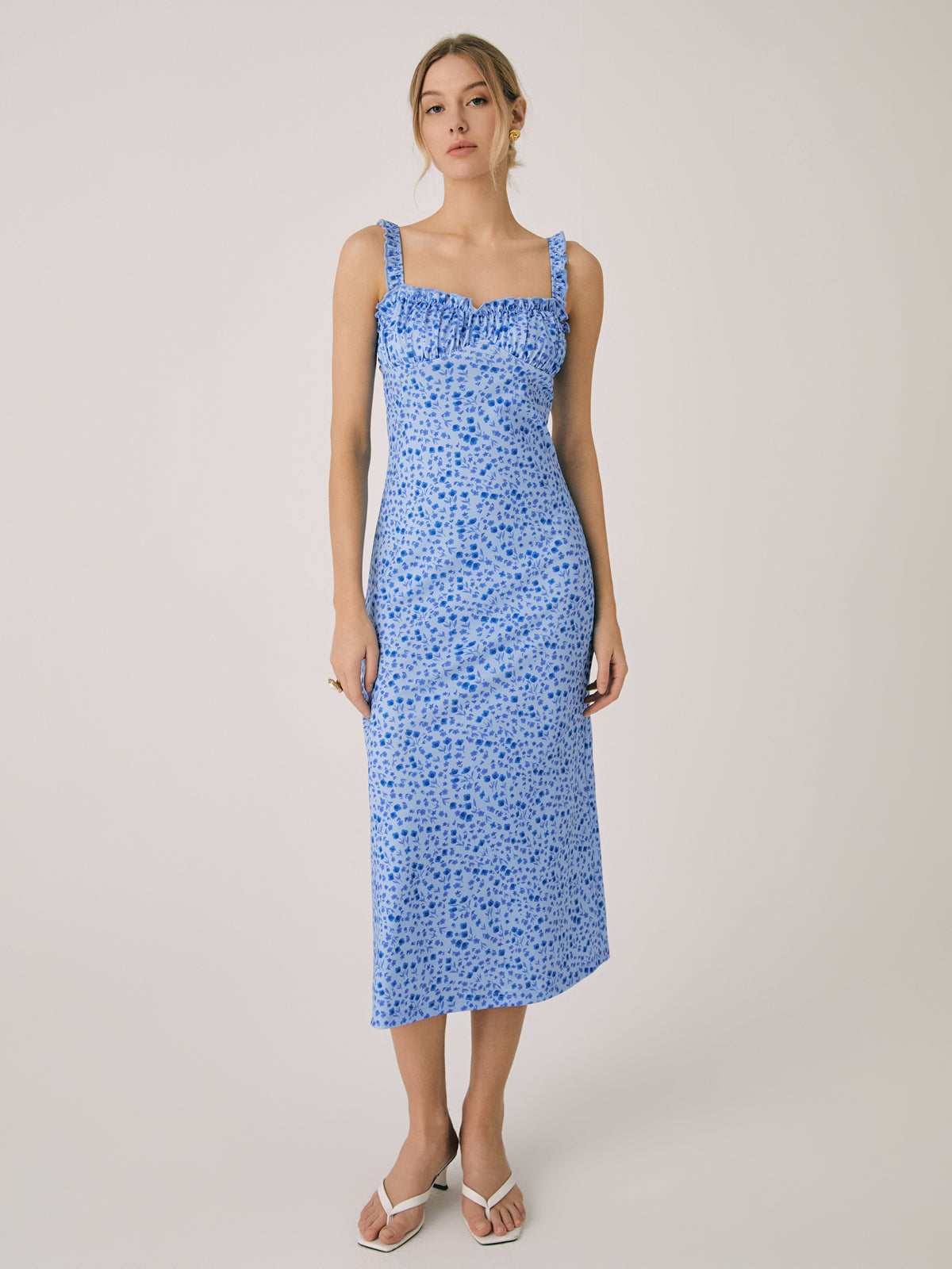 Cami Floral Bohemian Midi Dress for Vacation