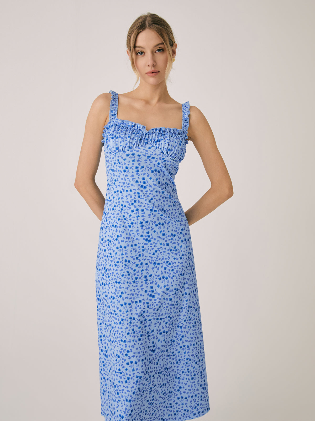 Cami Floral Bohemian Midi Dress for Vacation