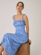Cami Floral Bohemian Midi Dress for Vacation