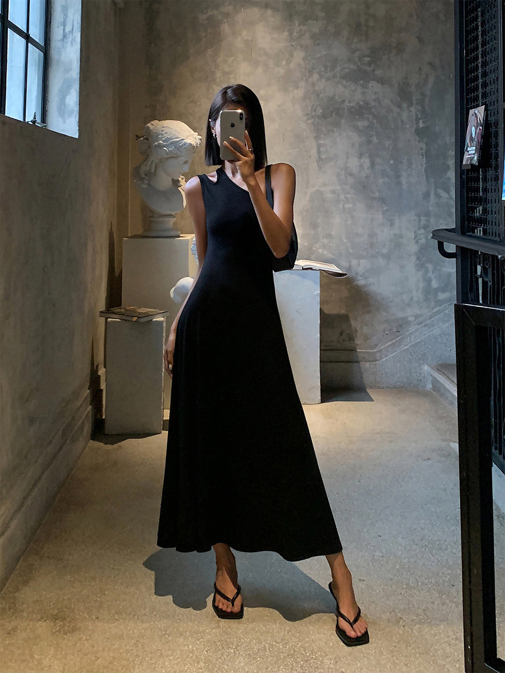 Open Back Long Sleeve Knit Dress