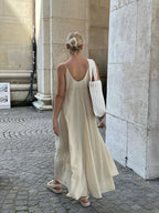 Dual Layer V-Neck Long Dress