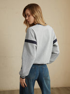 Contrast-Edged Cozy Oversized Sweatshirt
