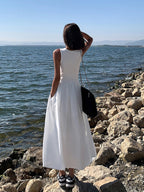 Casual Crew Neck Long Sleeve Dress for Leisure