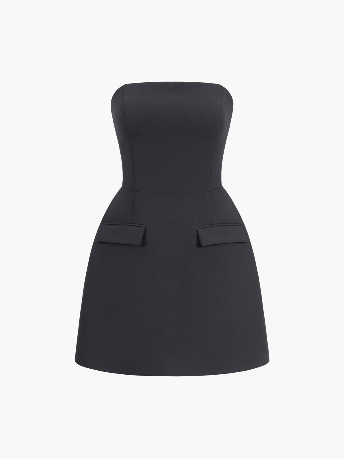 Sleek Form-Fitting Mini Dress with Tube Top Style