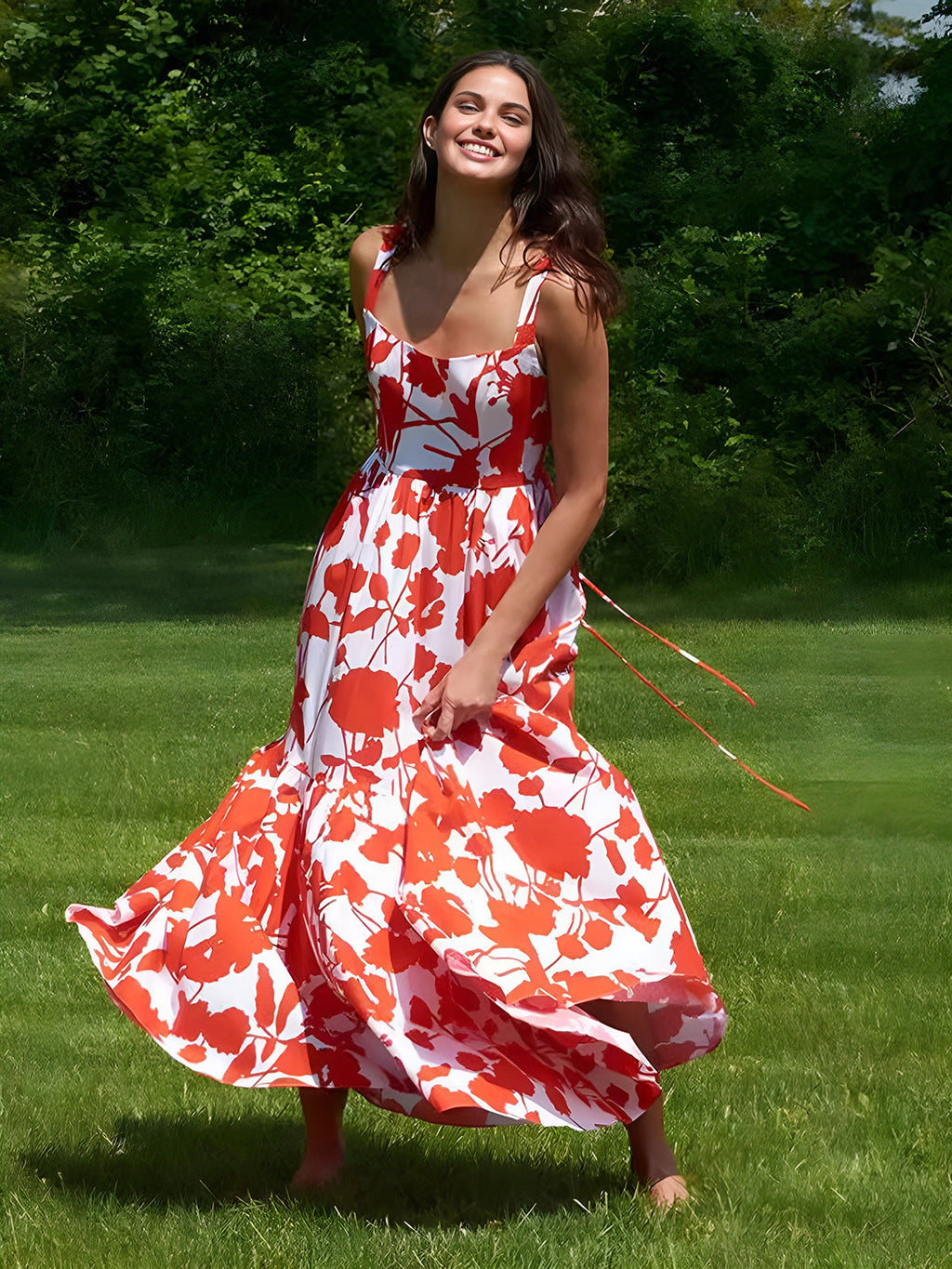 Summer Bloom Floral Cami Maxi Dress