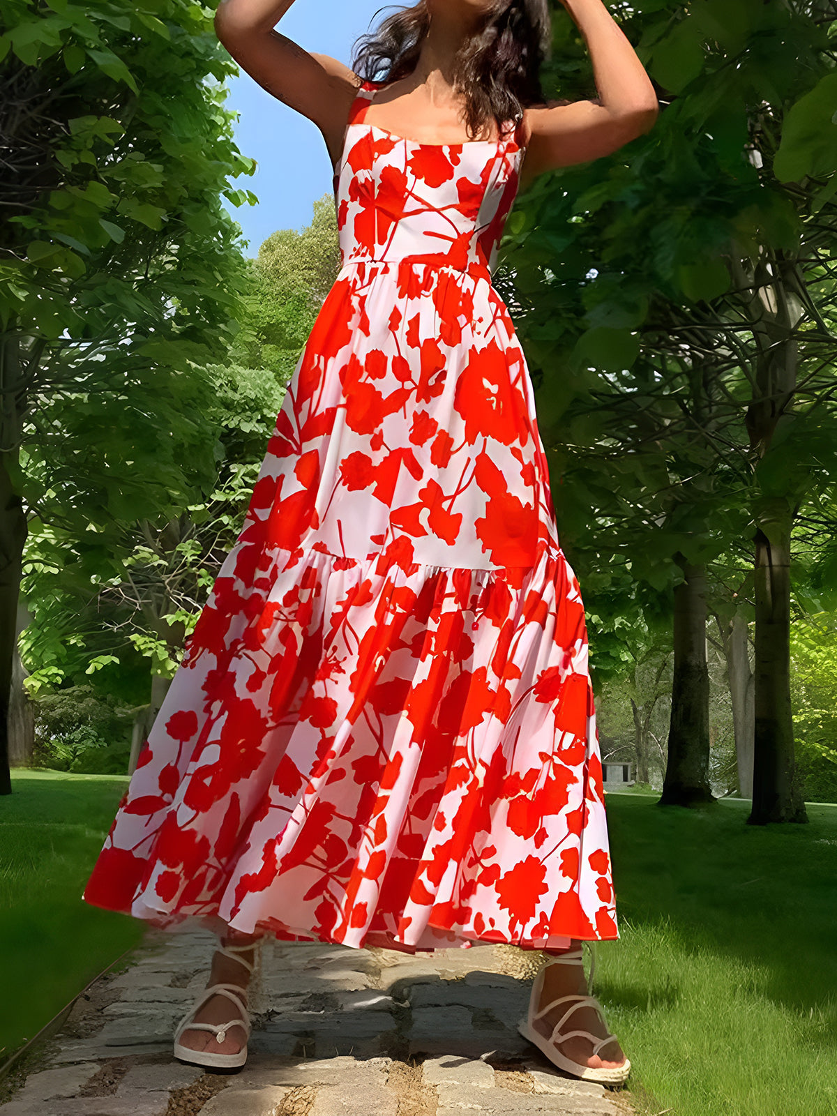 Summer Bloom Floral Cami Maxi Dress