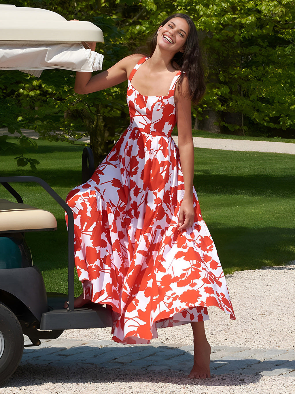 Summer Bloom Floral Cami Maxi Dress