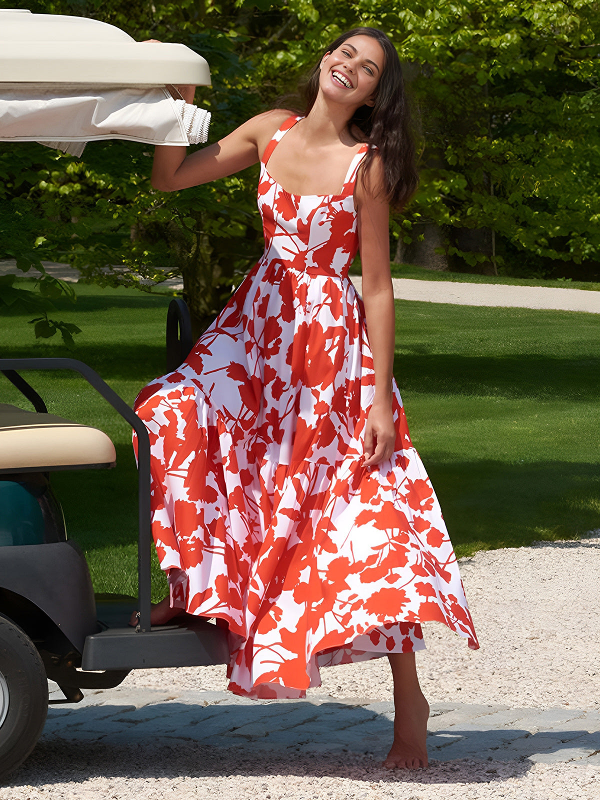 Summer Bloom Floral Cami Maxi Dress