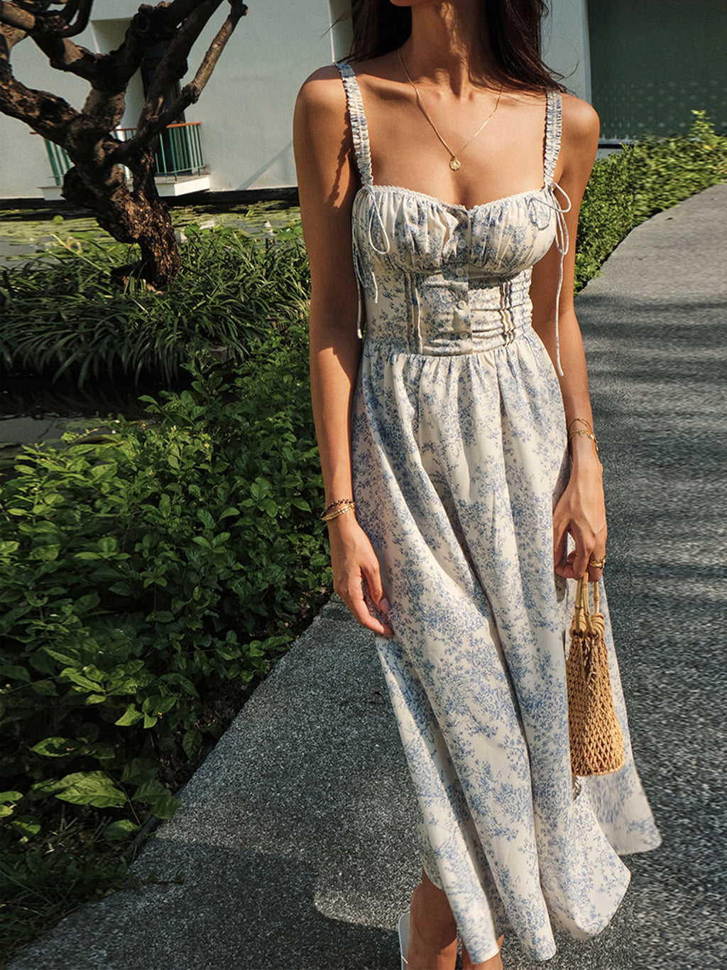 Sapphire Garden Cami Floral Midi Dress