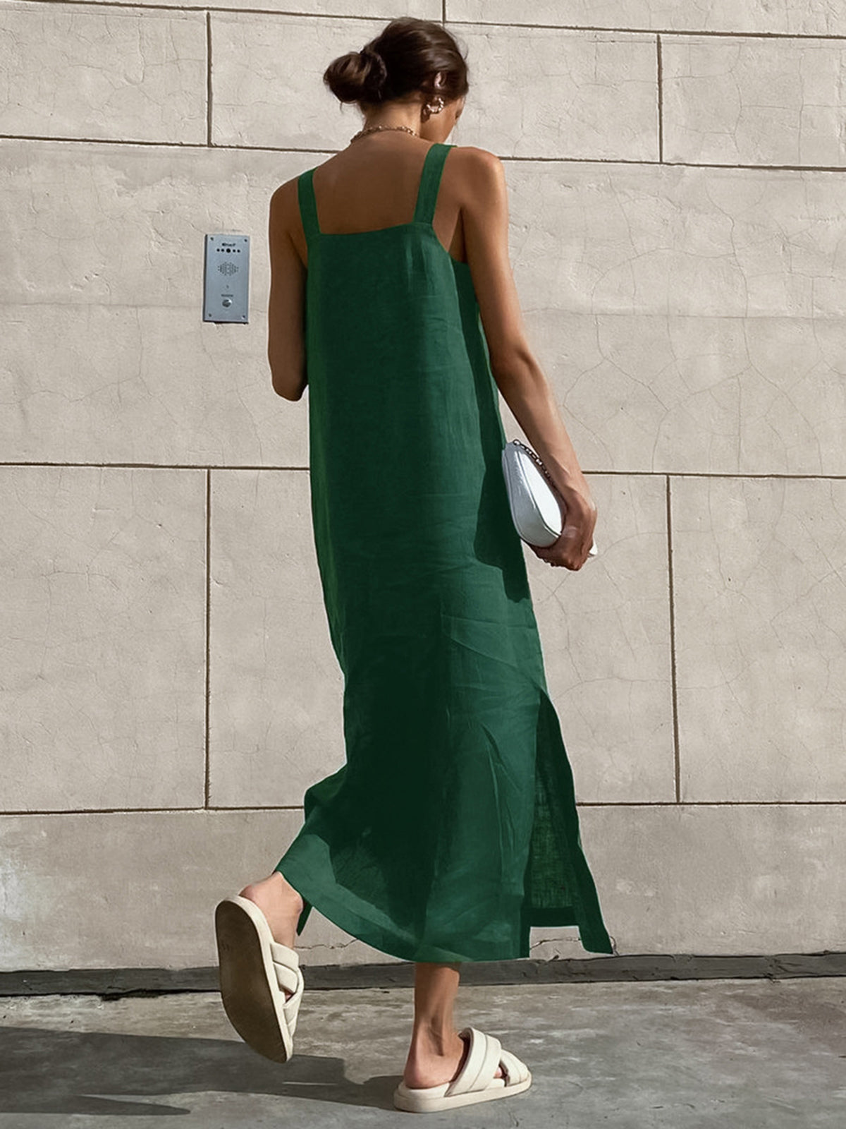 Minimalist Long Cotton Camisole Dress