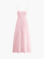 Elegant Sleeveless Long Dress with Open Back