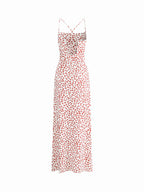 Floral Crisscross Strappy Flowy Long Sundress