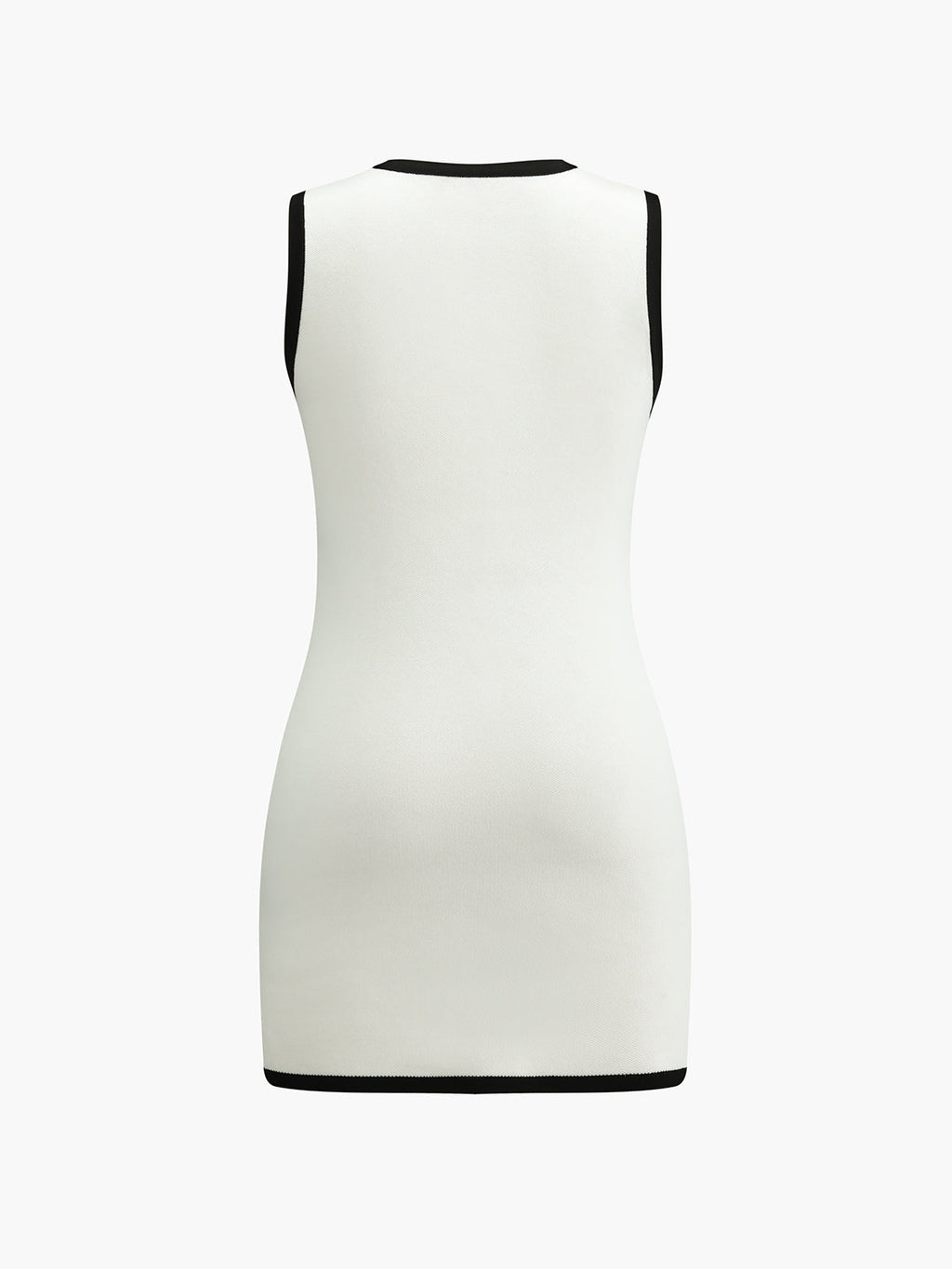 Multi-Pocket Sleeveless Sweater Dress with Button Details