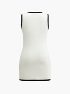 Sleeveless Sweater Dress with Multiple Pockets and Buttons