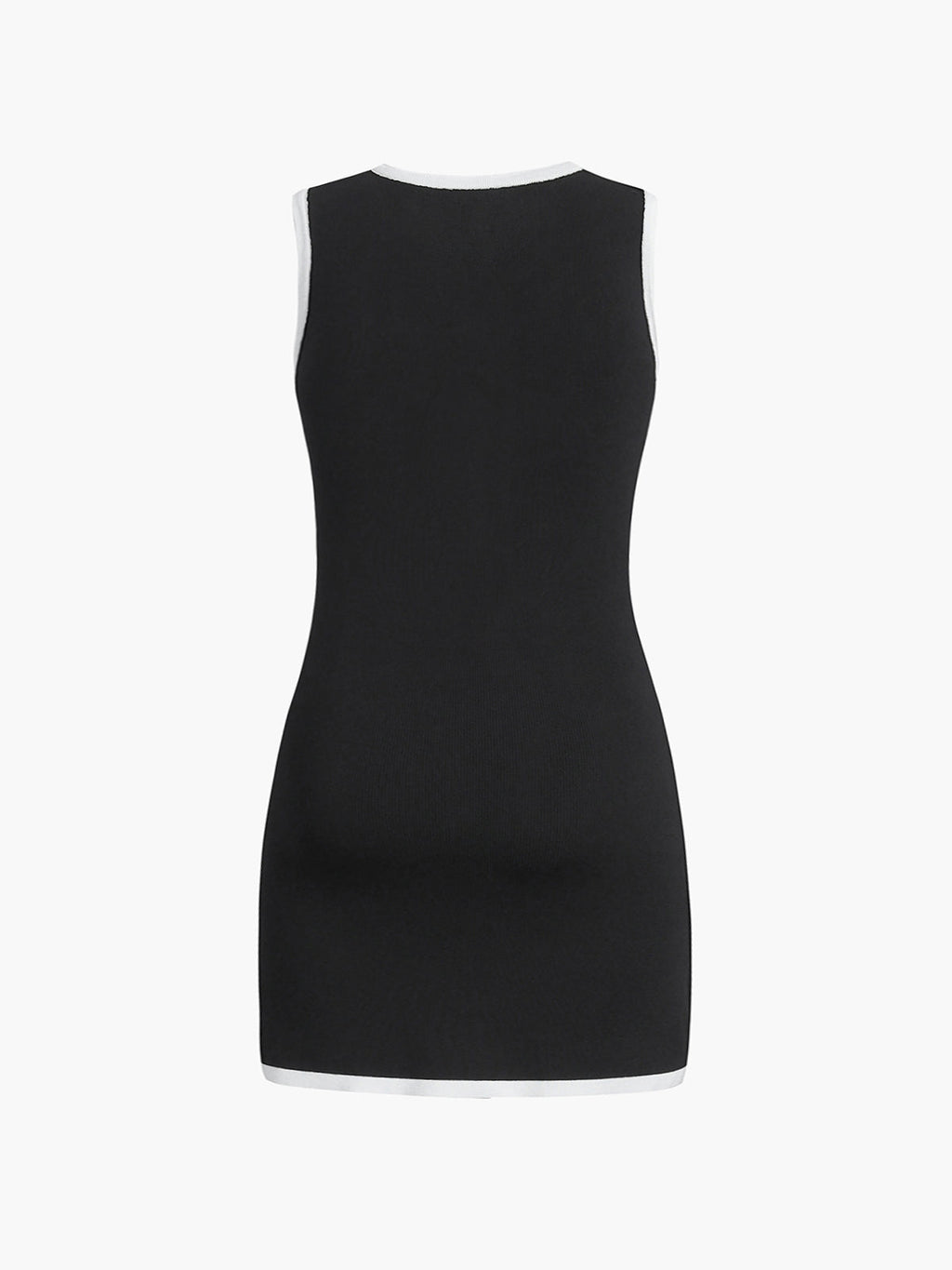 Button Front Multi Pocket Sleeveless Sweater Dress